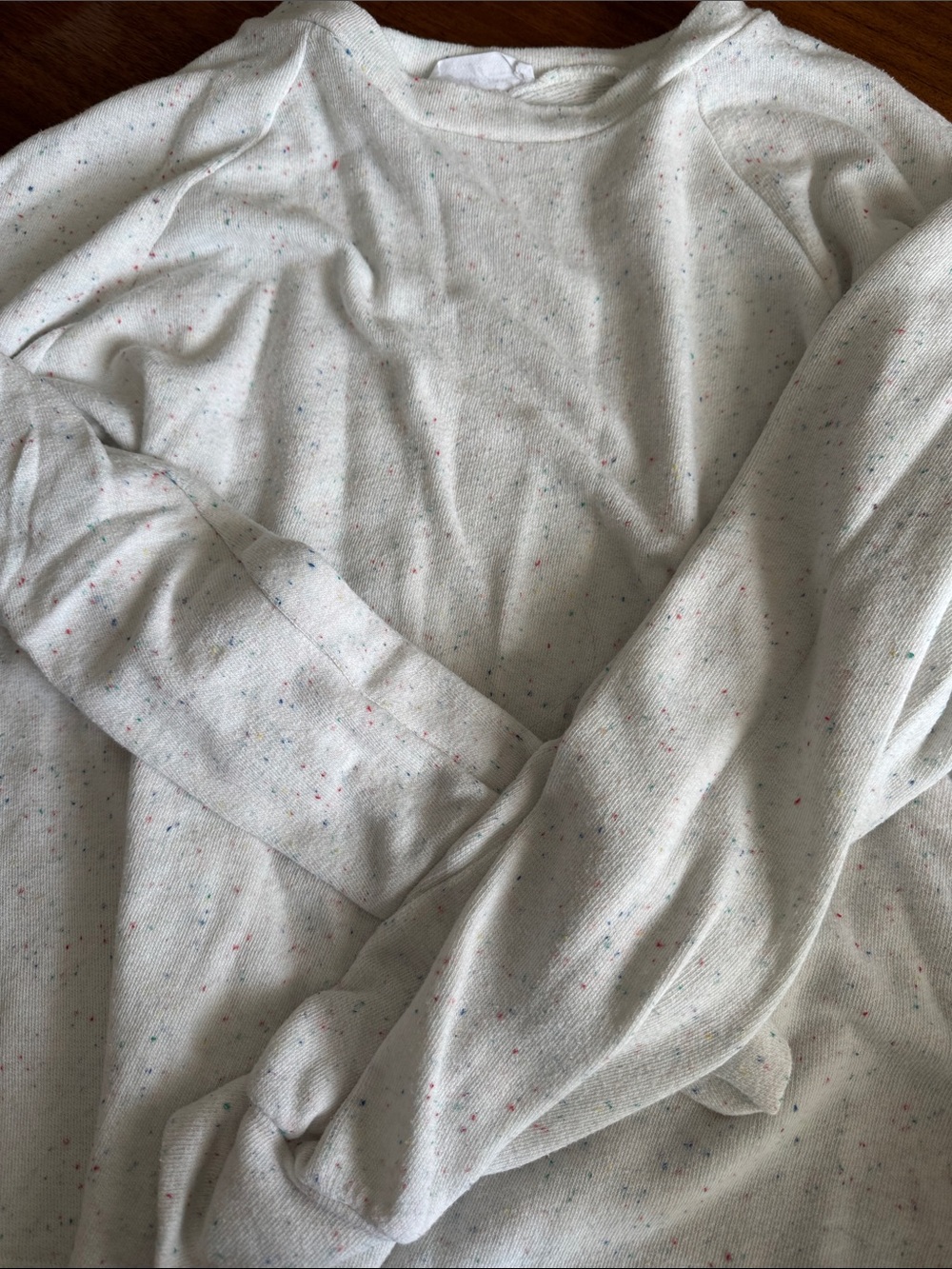 Carly Jean Los Angeles Cream Speckled Crewneck Sweater